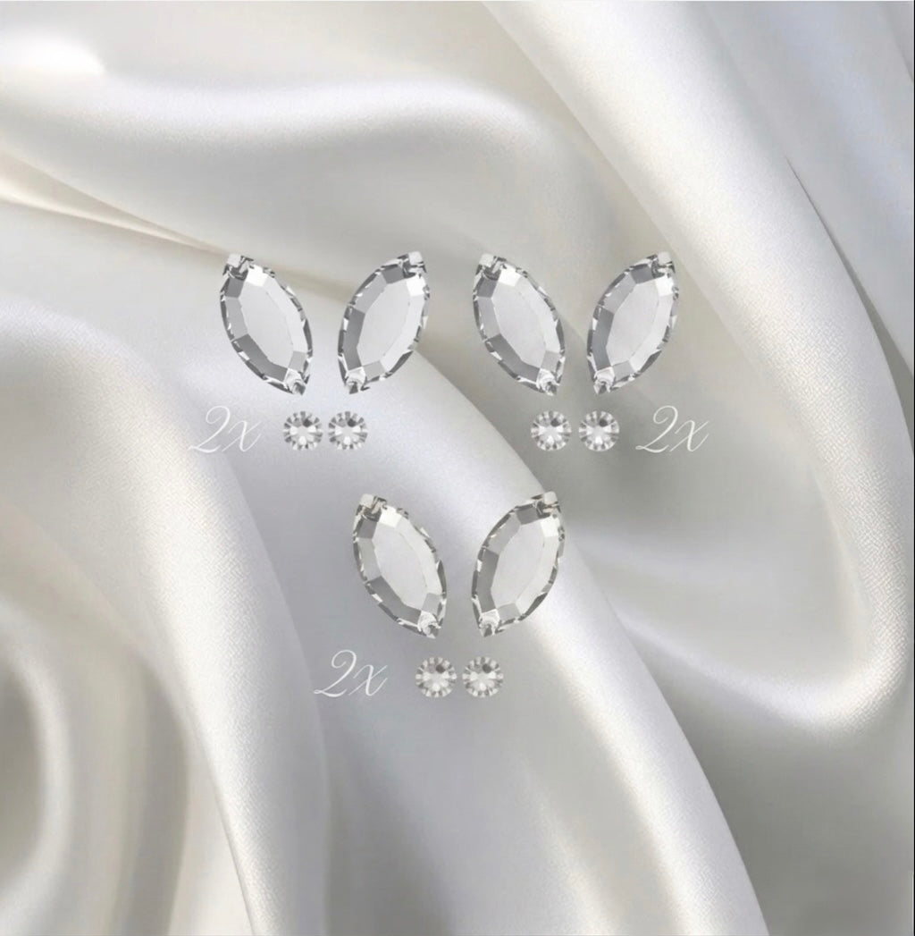 Butterfly Tooth Gem Crystal Set 6x