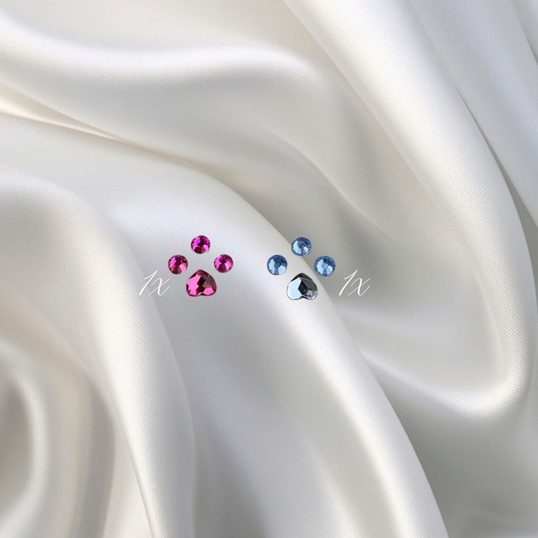 Zahnschmuck Tier Pfötchen Kristalle