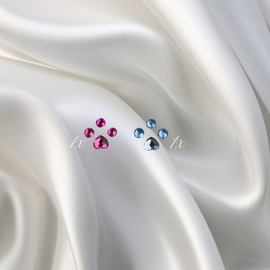 Zahnschmuck Tier Pfötchen Kristalle